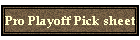 Pro Playoff Pick sheet